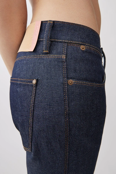 Shop Acne Studios Max Indigo Color In Low-rise Slim Jeans