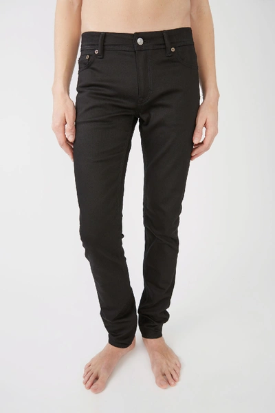 Shop Acne Studios North Stay Black3 Color In Mid-rise Skinny Jeans