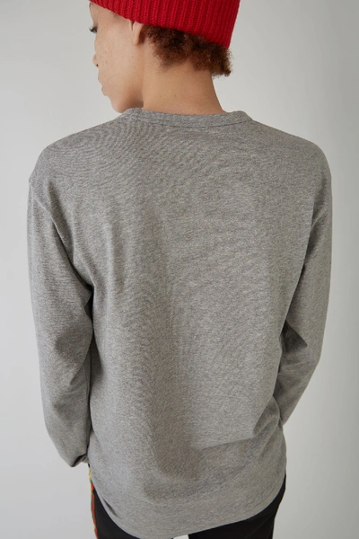 Shop Acne Studios Long Sleeved T-shirt Light Grey Melange