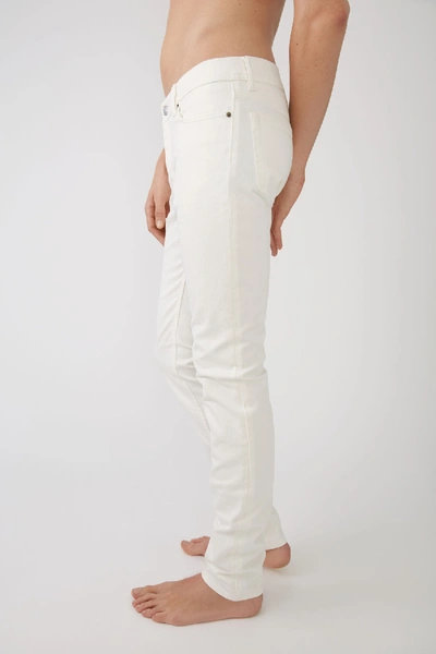Shop Acne Studios North White Colour In Mid-rise Skinny Jeans