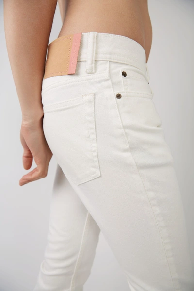 Shop Acne Studios North White Colour In Mid-rise Skinny Jeans