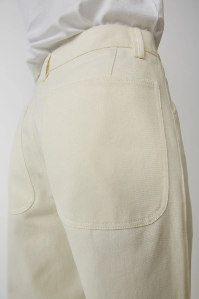 Shop Acne Studios Workwear Trousers Ivory White