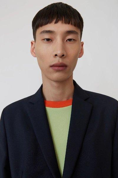 Shop Acne Studios Single-breasted Suit Jacket In Navy Blue