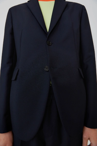 Shop Acne Studios Single-breasted Suit Jacket In Navy Blue
