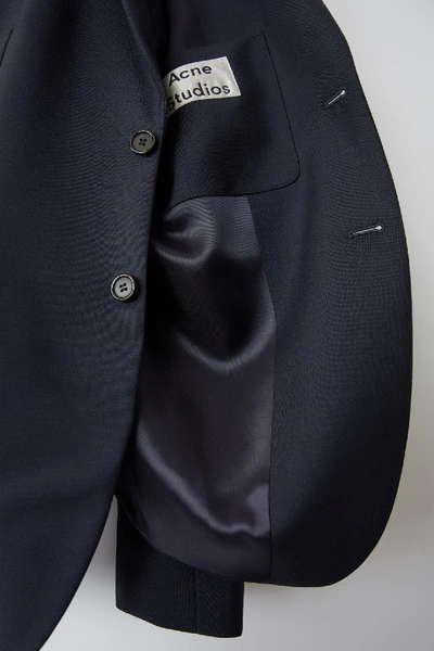 Shop Acne Studios Single-breasted Suit Jacket In Navy Blue
