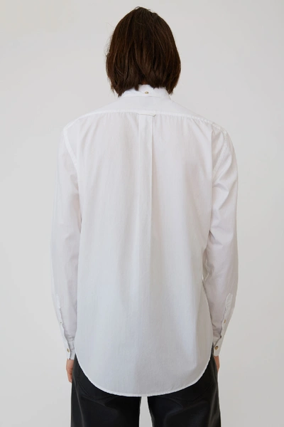 Shop Acne Studios Isherwood Soft Pop Optic White In Classic Fit Shirt