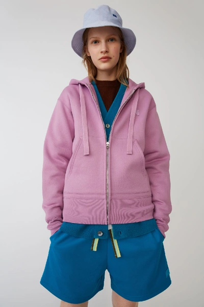 Shop Acne Studios Hooded Sweatshirt Lilac Purple