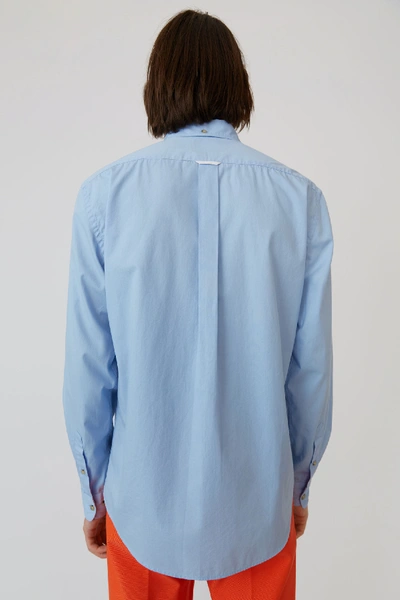 Shop Acne Studios Isherwood Soft Pop Pale Blue In Classic Fit Shirt