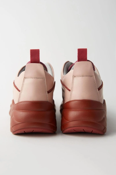 Shop Acne Studios Technical Sneakers Pink/burgundy