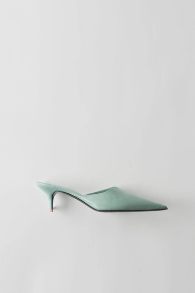 Shop Acne Studios Pointed Toe Mule Jade Green