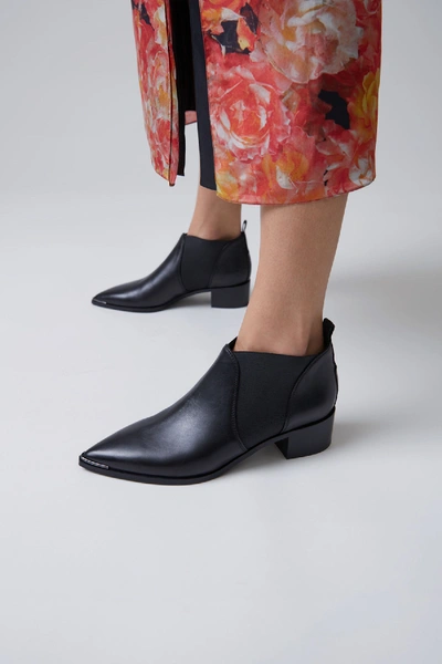 kaffe utilstrækkelig Primitiv Acne Studios Jenny Leather Ankle Boots In Black | ModeSens