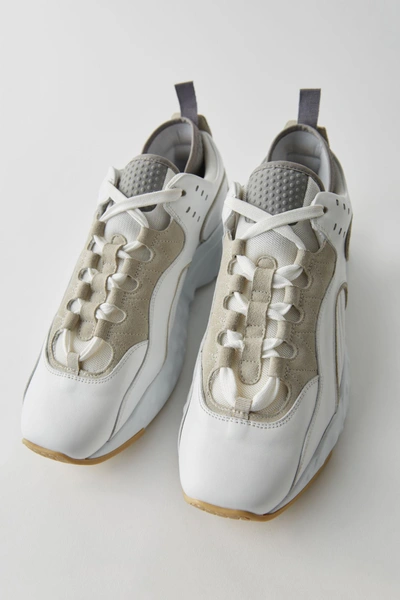 Shop Acne Studios Manhattan Nappa1 White/white In Manhattan Nappa Sneakers