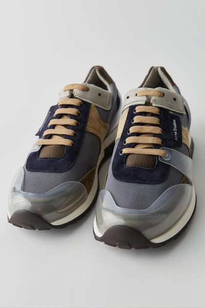 Shop Acne Studios Vintage-inspired Sneakers Dark Grey