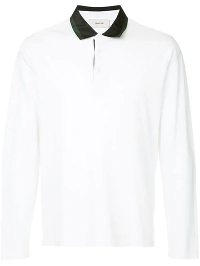 Shop Cerruti 1881 Satin Collar Polo Shirt In White