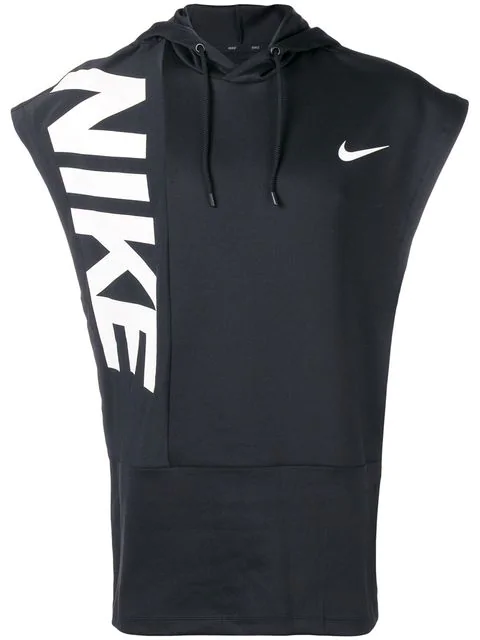 nike sleeveless hoodie black