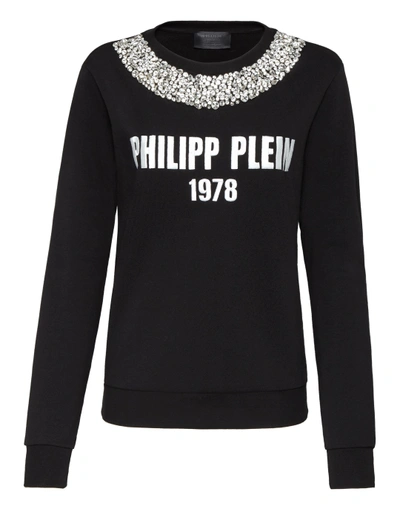 Shop Philipp Plein Sweatshirt Ls Pp1978 In Black