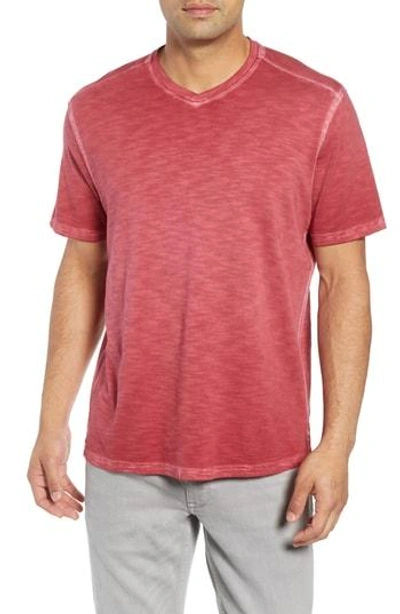 Shop Tommy Bahama Suncoast Shores V-neck T-shirt In Plum Raisin