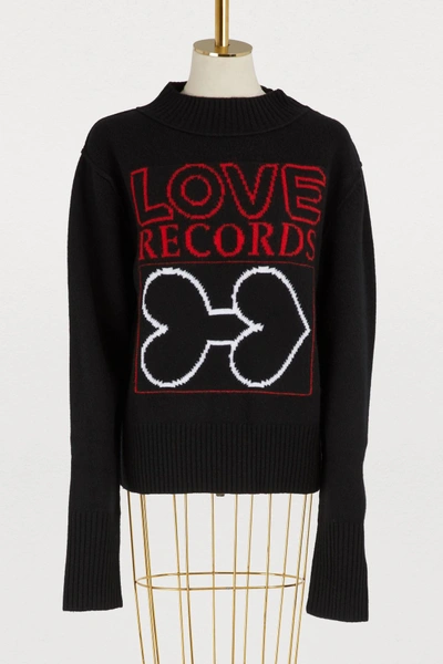 Shop Aalto Love Records Sweater In Black