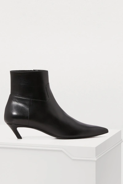 Shop Balenciaga Slash Ankle Boots In Black