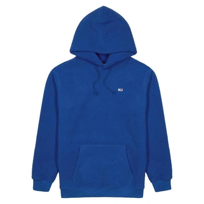 Shop Tommy Jeans Blue Hooded Fleece Sweatshirt