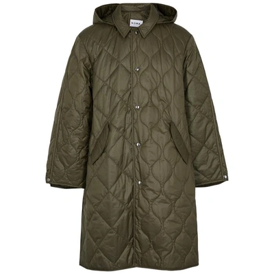 Shop Noma T.d. Army Green Quilted Shell Coat In Khaki