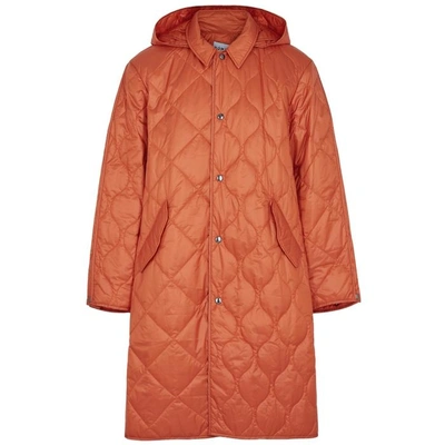 Shop Noma T.d. Orange Quilted Shell Coat