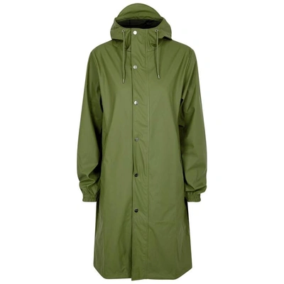 Shop Rains Fishtail Green Rubberised Raincoat In Sage