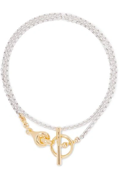 Shop Charlotte Chesnais Halo Silver And Gold Vermeil Necklace