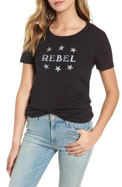 Shop Rebecca Minkoff Rebel Ava Tee In Black/ White