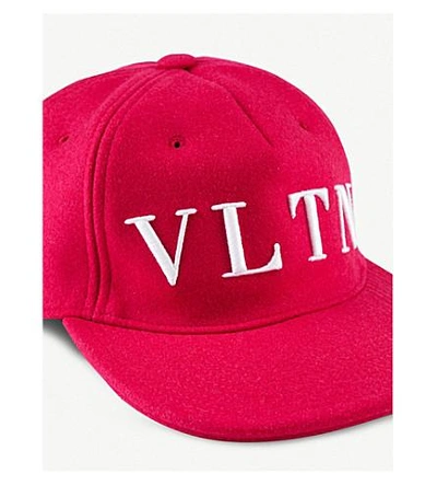 Shop Valentino Vltn Baseball Cap In Disco Pink