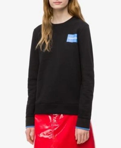 Shop Calvin Klein Jeans Est.1978 Logo Sweatshirt In Black