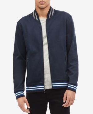 bomber jacket with contrasting collar