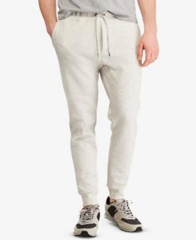 Shop Polo Ralph Lauren Men's Double-knit Jogger Pants In Light Grey Heather