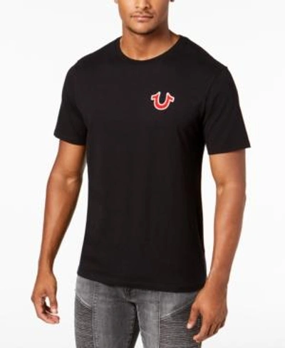 Shop True Religion Men's Buddha Logo Crewneck Short Sleeve T-shirt In Black