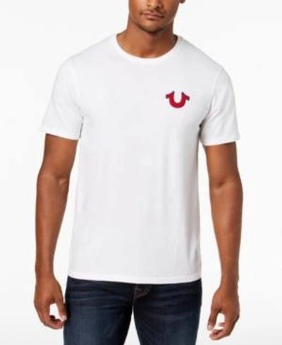 Shop True Religion Men's Buddha Logo Crewneck Short Sleeve T-shirt In White