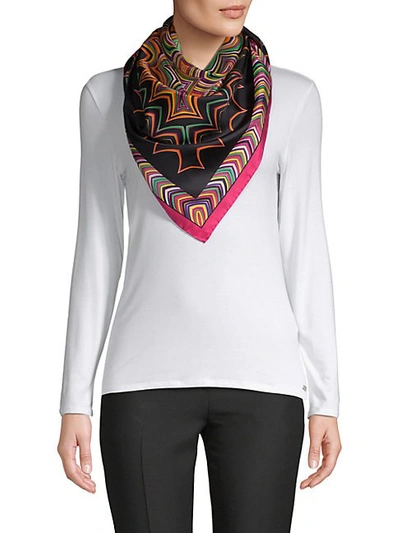 Shop Missoni Printed Silk Scarf In Pink