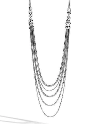 Shop John Hardy Classic Chain Asli Link Bib Necklace In Silver