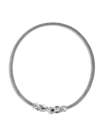 Shop John Hardy Classic Chain Asli Link Bib Necklace In Silver