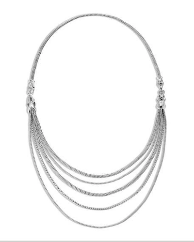 Shop John Hardy Classic Chain Asli Link Bib Necklace In Silver