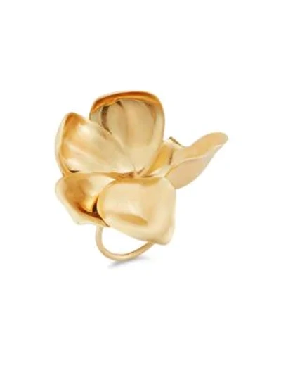 Shop Elizabeth And James Posy Ring In Yellow Gold
