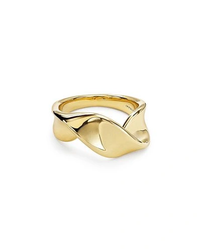 Shop Ippolita 18k Classico Twisted Ribbon Ring In Gold