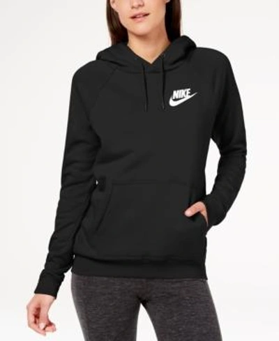 Shop Nike Sportswear Rally Fleece Hoodie In Black/white
