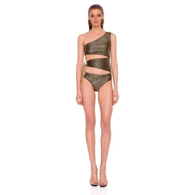 Shop Nissa Swimsuit In Metallic Shades