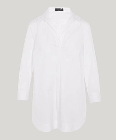 Shop Piazza Sempione Bead Trim Shirt In White