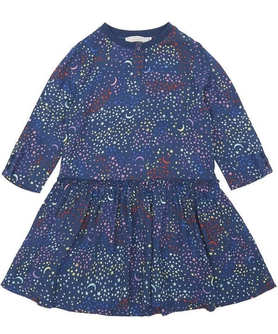 Shop Stella Mccartney Kiwi Girl Dress Stars 2-8 Years In Blue