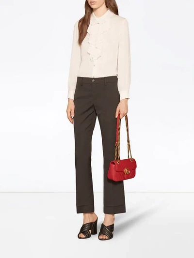 Gucci Gg Marmont Matelassé Mini Bag In Red