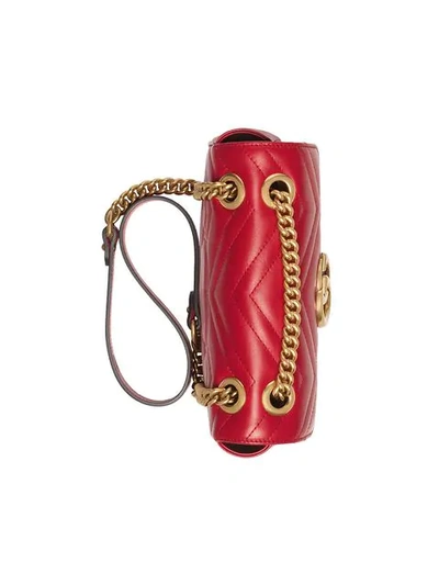 Gucci Gg Marmont Matelassé Mini Bag In Red