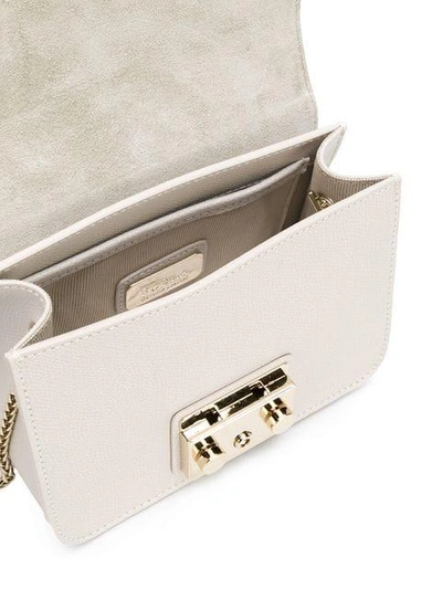 Shop Furla Mini Metropolis Crossbody Bag - White