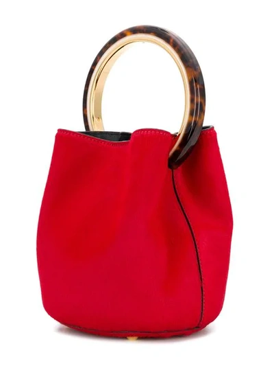 Shop Marni Pannier Bucket Bag In Red