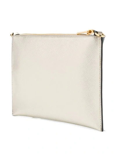 logo plaque clutch bag